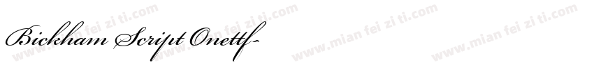 Bickham Script Onettf字体转换